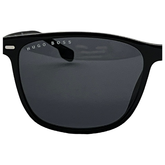 NWT! BOSS Hugo Boss Black/Gray Soft Square Polarized Unisex Sunglasses NWT - Picture 8 of 13